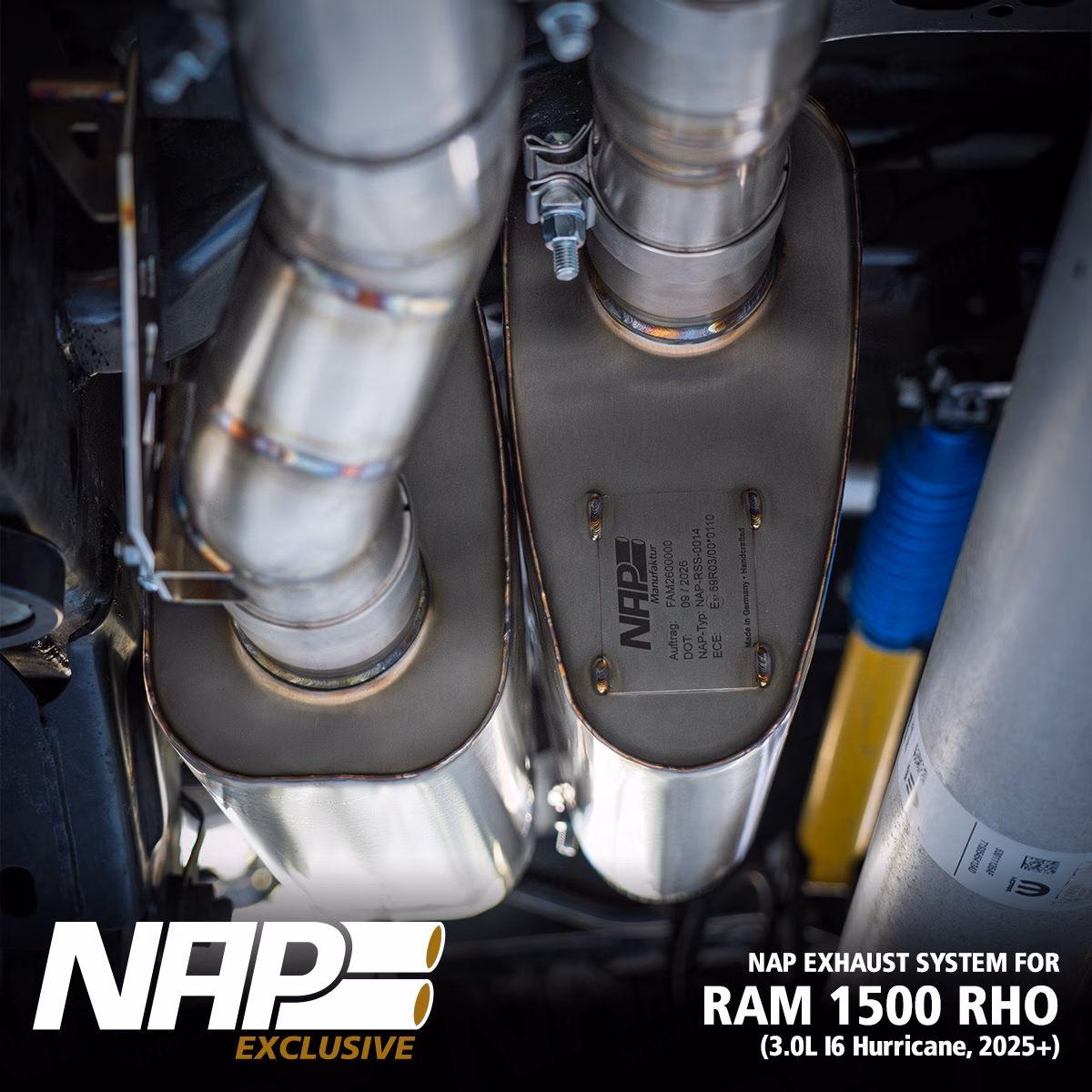 NAP Klappenauspuff 2025 RAM 1500 DT RHO 8133 NAP Klappenauspuff passend für RAM 1500 RHO (3.0L, I6, 2025+) – Bild 2