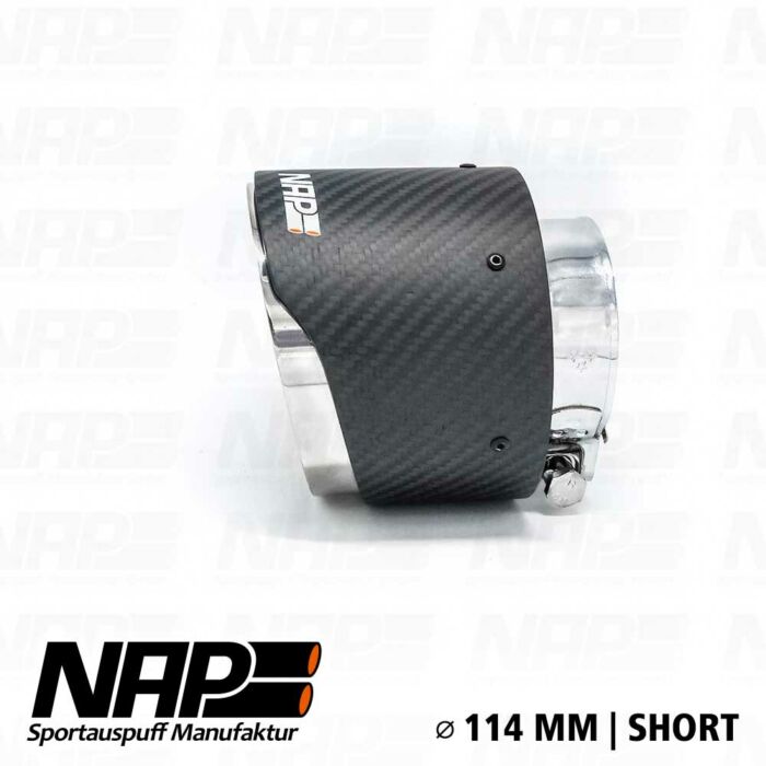 NAP Endrohr ⌀ 114 mm (4½″) kurz Carbon-Edelstahl mit ABE – Bild 3