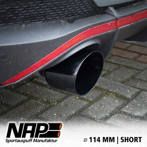 NAP Sportapuspuff 114mm short black Endrohr 02