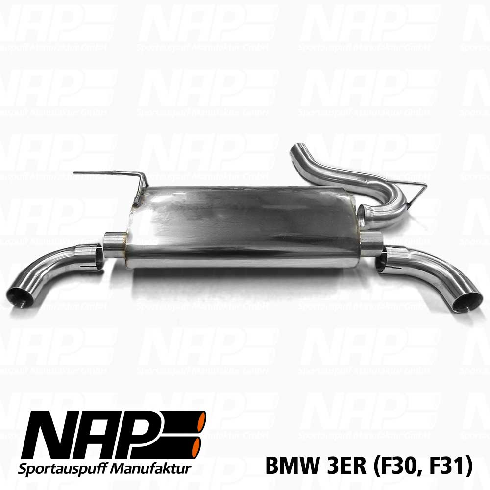 Sportauspuff anlage für BMW F30 / F31 320dX, BMW F30 / F31  (Limousine-Touring) 320dX (163 - 184 - 190 PS) 2011 -> 2015, BMW,  Abgassysteme, Auspuffanlagen, Klappenauspuff