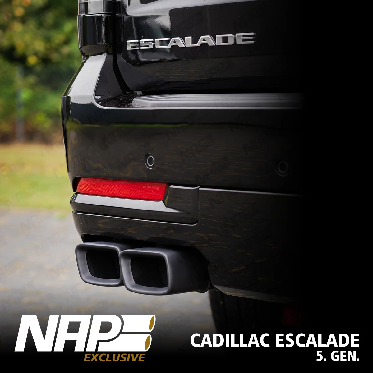 NAP Sportaupuff Cadillac Escalade Klappenauspuff 5421 NAP Doppelendrohr-Set Cadillac Escalade