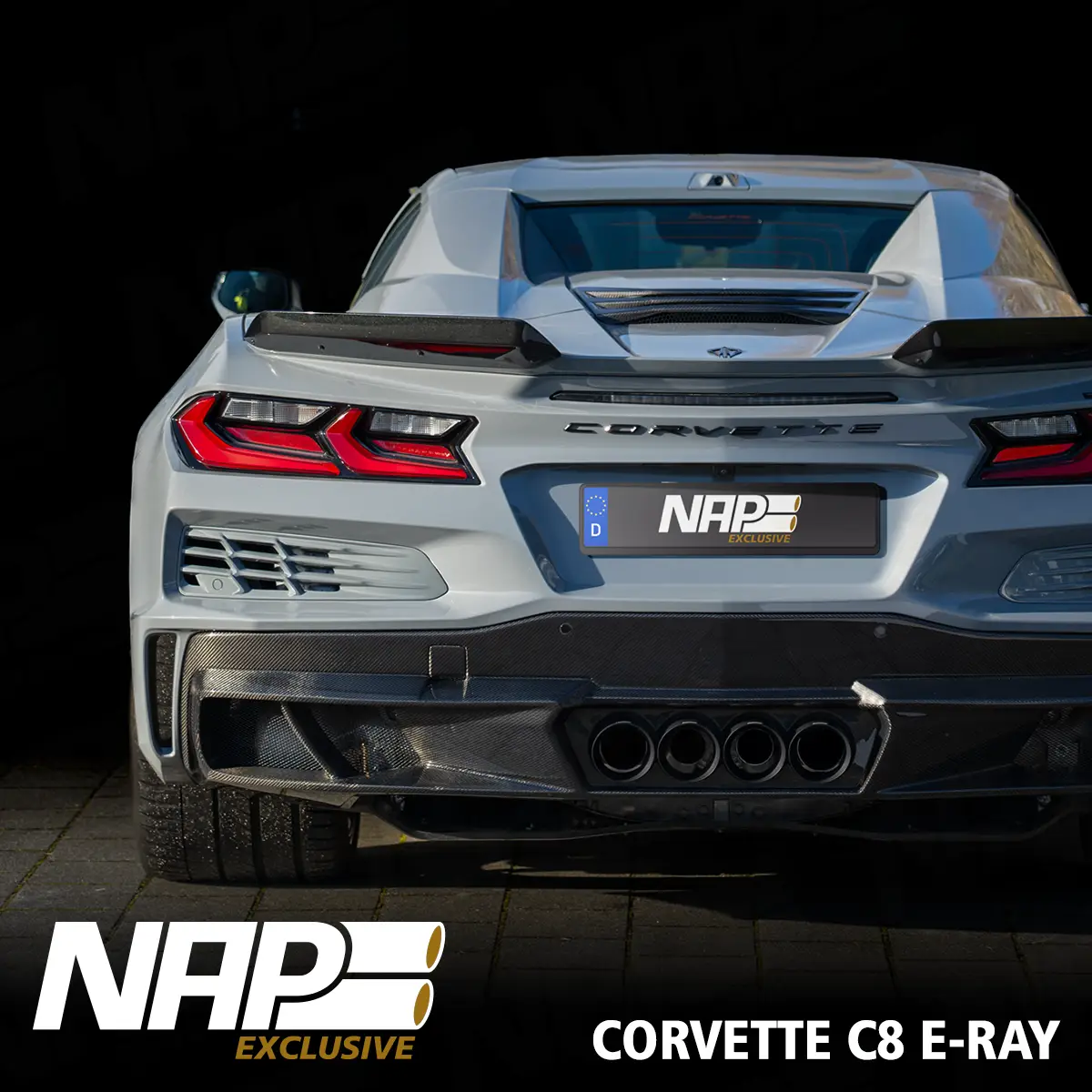NAP Sportaupuff Corvette C8 Eray Center Quad 212 NAP Sportaupuff Corvette C8 Eray Center Quad 212