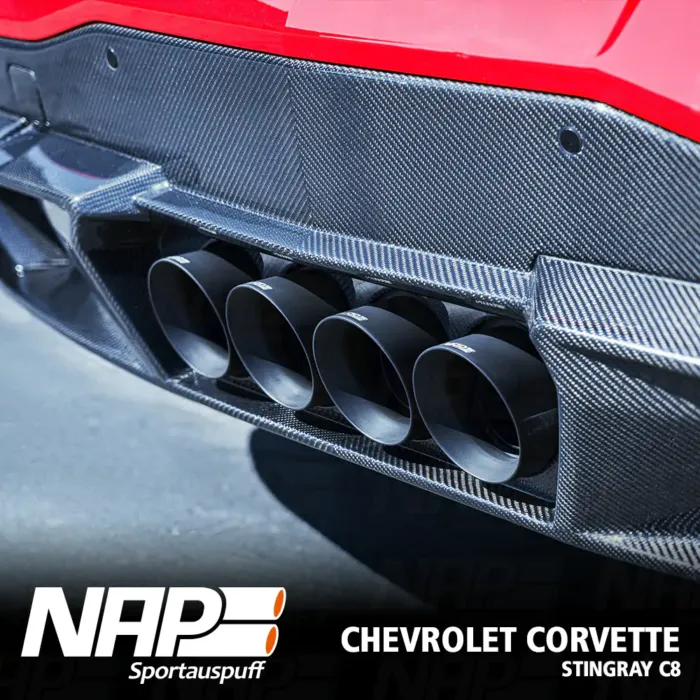NAP QUAD-Klappenauspuff Corvette C8 Stingray (EU) inkl. Diffusor – Bild 8