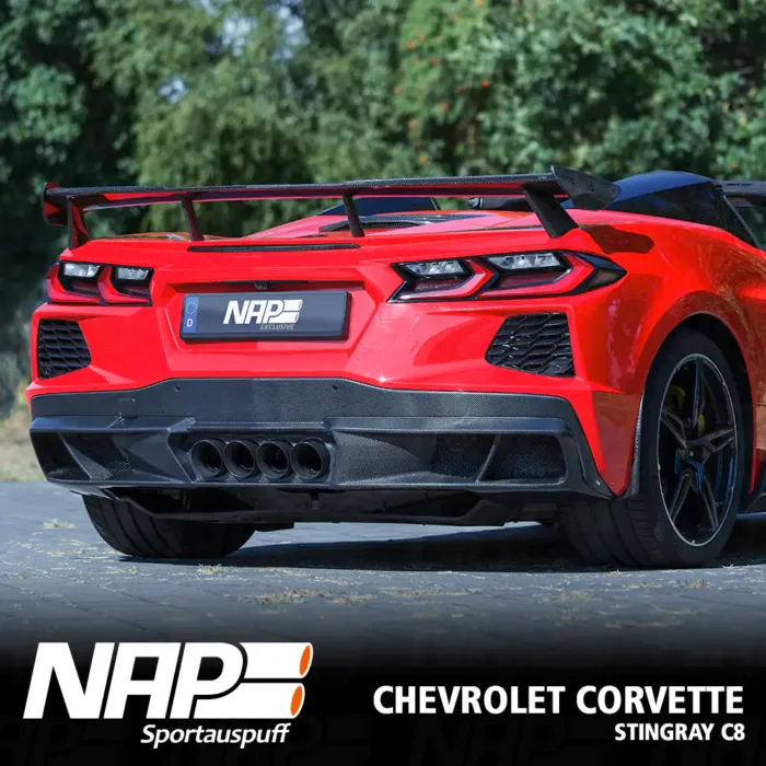 NAP QUAD-Klappenauspuff Corvette C8 Stingray (EU) inkl. Diffusor – Bild 3