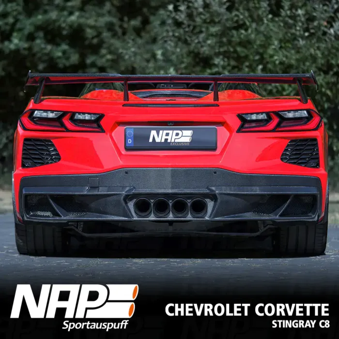 NAP QUAD-Klappenauspuff Corvette C8 Stingray (EU) inkl. Diffusor – Bild 2