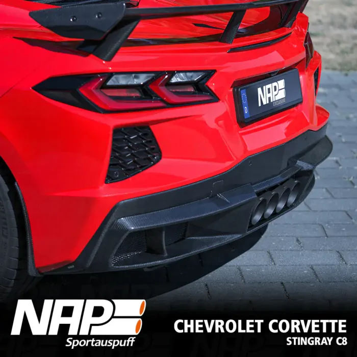 NAP QUAD-Klappenauspuff Corvette C8 Stingray (EU) inkl. Diffusor – Bild 4