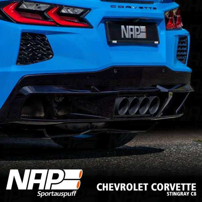 NAP QUAD-Klappenauspuff Corvette C8 Stingray (EU) inkl. Diffusor – Bild 5