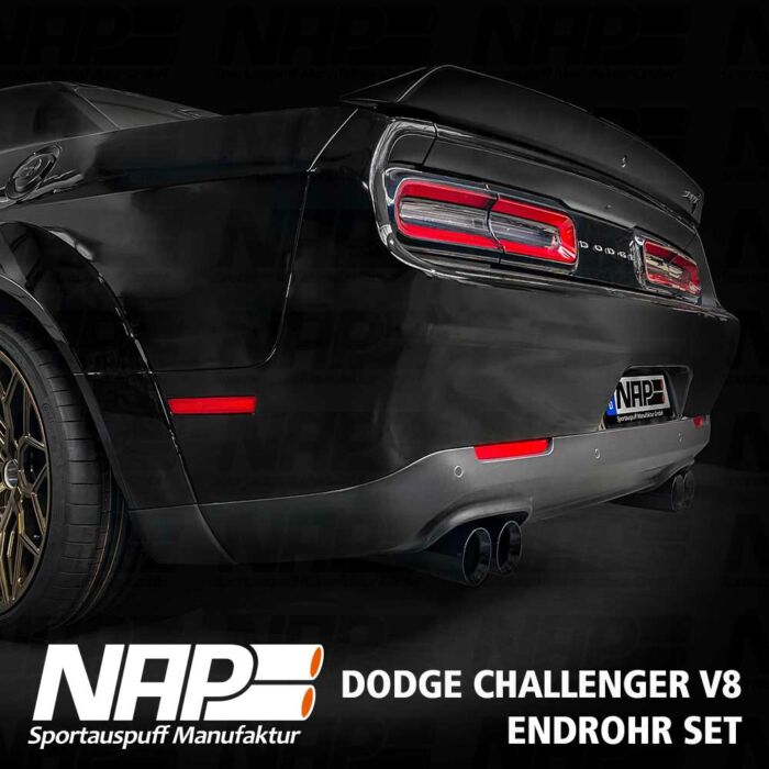 NAP Doppel Endrohr Set ⌀ 100 mm (4″) für Dodge Challenger V8 – Bild 2
