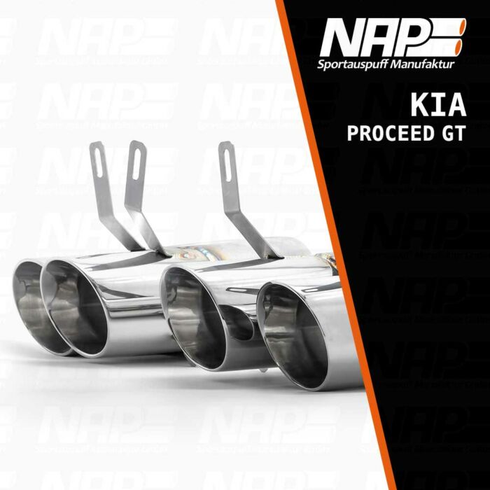 NAP Doppel Endrohr Set ⌀ 76 mm (3″) für Kia ProCeed GT