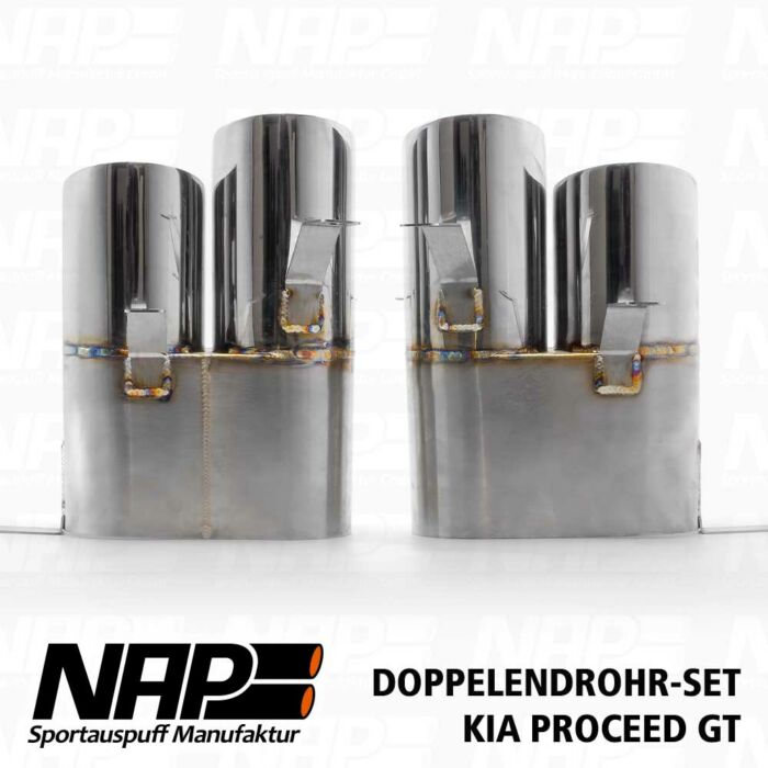 NAP Doppel Endrohr Set ⌀ 76 mm (3″) für Kia ProCeed GT – Bild 5