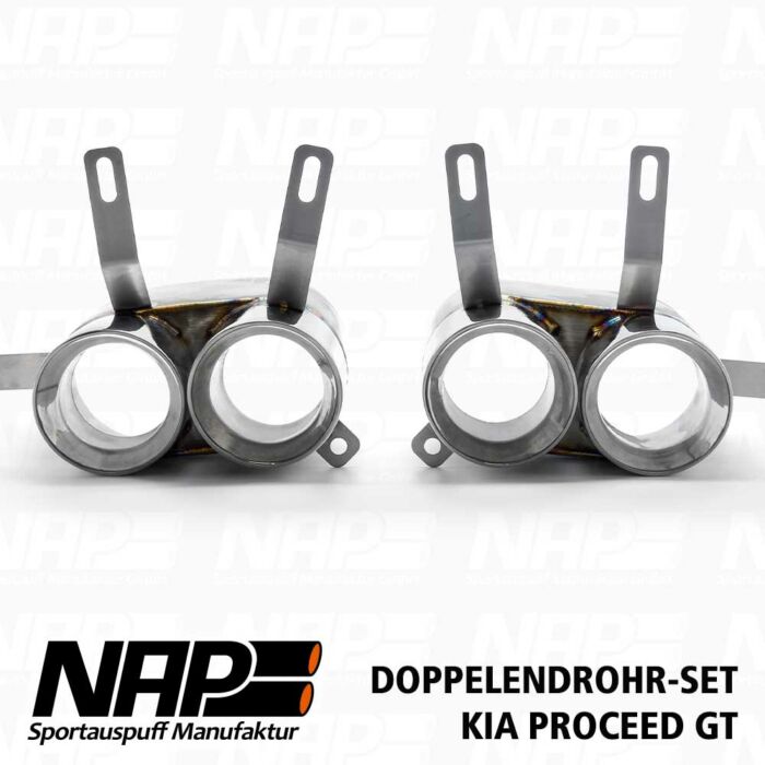 NAP Doppel Endrohr Set ⌀ 76 mm (3″) für Kia ProCeed GT – Bild 2