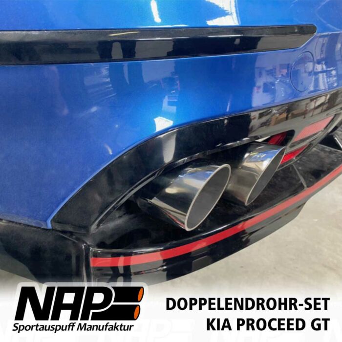 NAP Doppel Endrohr Set ⌀ 76 mm (3″) für Kia ProCeed GT – Bild 6