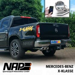 NAP Sportaupuff Mercedes Benz X Klasse Active Sound hinten