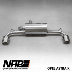 NAP Sportaupuff Opel Astra K ESD2