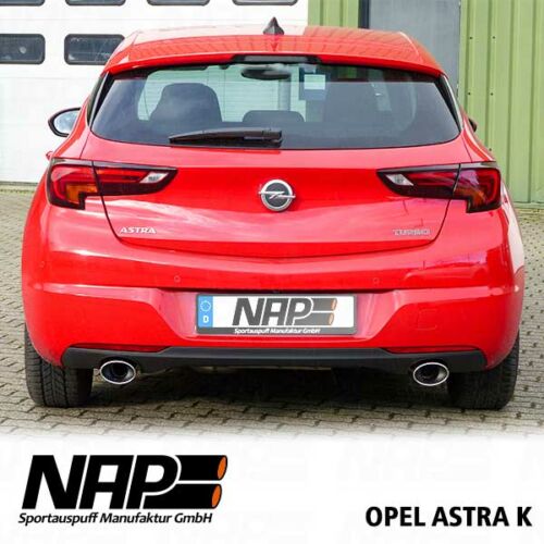 NAP Sportaupuff Opel Astra K hinten