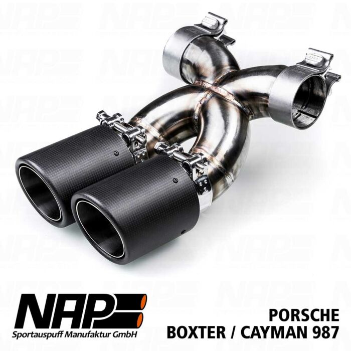 NAP Endrohranlage Porsche Boxter, Cayman (987) | Edelstahl-Carbon – Bild 2