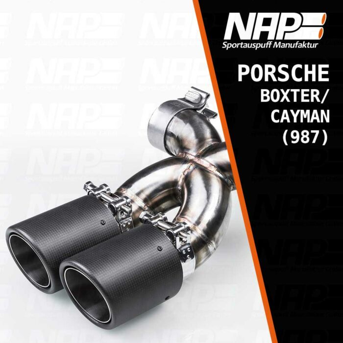 NAP Endrohranlage Porsche Boxter, Cayman (987) | Edelstahl-Carbon