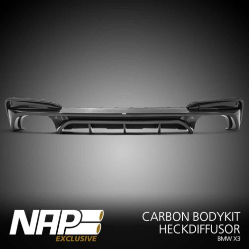 NAP Sportauspuff BMW X3 Exclusive carbon Heckdiffusor 01