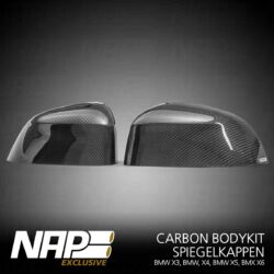 NAP Sportauspuff BMW X3 X4 X5 Exclusive carbon Spielegelkappen 01