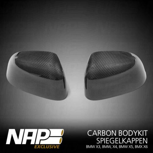 NAP Sportauspuff BMW X3 X4 X5 Exclusive carbon Spielegelkappen 02