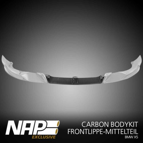 NAP Sportauspuff BMW X5 Exclusive carbon Frontlippe mitte 01