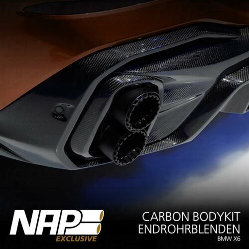 NAP Sportauspuff BMW X6 Exclusive carbon Endrohrblenden 01
