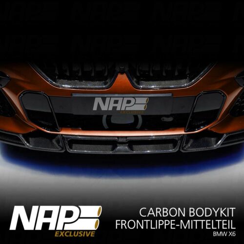 NAP Sportauspuff BMW X6 Exclusive carbon Frontlippe mittelteil 01