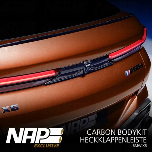 NAP Sportauspuff BMW X6 Exclusive carbon Heckklappenleiste 01