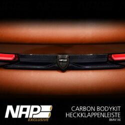 NAP Sportauspuff BMW X6 Exclusive carbon Heckklappenleiste 02