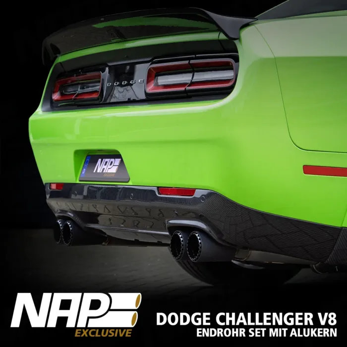 NAP Exclusive Doppel Endrohr Set ⌀ 100 mm (4″) für Dodge Challenger V8 – Bild 2