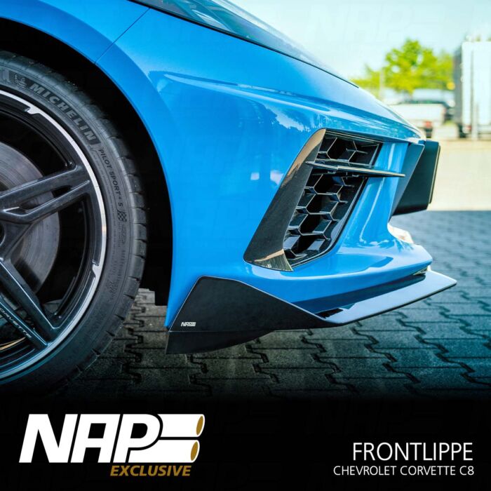 NAP Exclusive Chevrolet Corvette C8 Basalt (black) Aero Kit Frontlippe – Bild 2