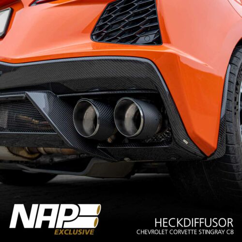 NAP Sportauspuff Chevrolet Corvette C8 Heckdiffusor 01