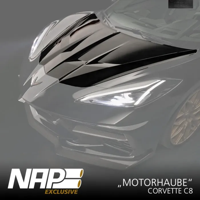 NAP Exclusive Corvette C8 Carbon/Basalt Aero Kit Motorhaube – Bild 6