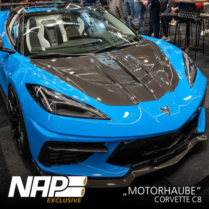 NAP Exclusive Corvette C8 Carbon/Basalt Aero Kit Motorhaube – Bild 4