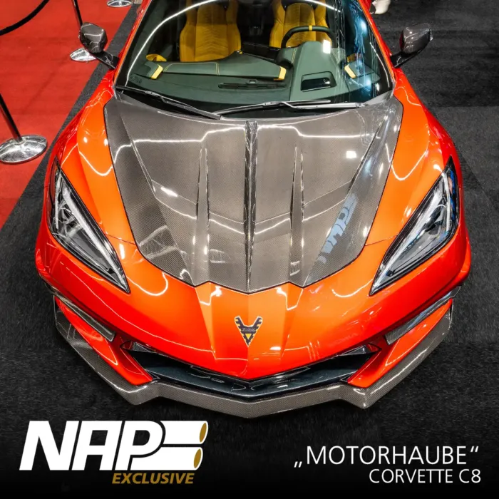 NAP Exclusive Corvette C8 Carbon/Basalt Aero Kit Motorhaube – Bild 3