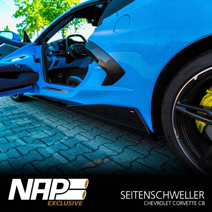 NAP Exclusive Chevrolet Corvette C8 Basalt (black) Aero Kit Seitenschweller