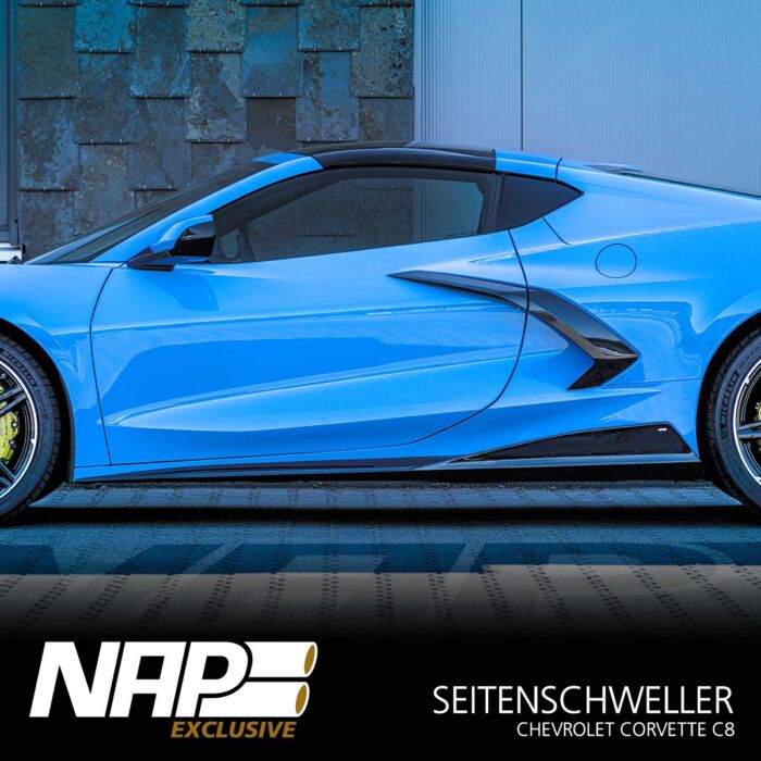 NAP Exclusive Chevrolet Corvette C8 Basalt (black) Aero Kit Seitenschweller – Bild 3