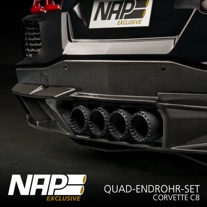 NAP QUAD-Klappenauspuff Corvette C8 Z06 (US & EU) inkl. Diffusor – Bild 7