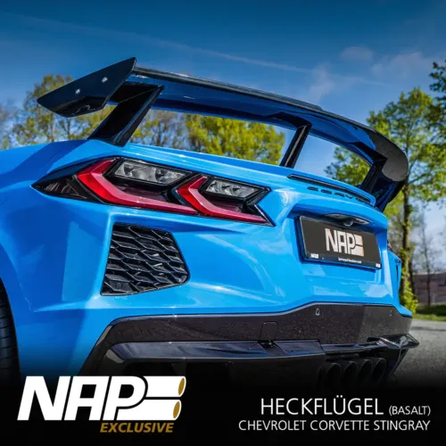 NAP Sportauspuff Chevrolet Corvette Stingray Hecksfluegel basalt 01