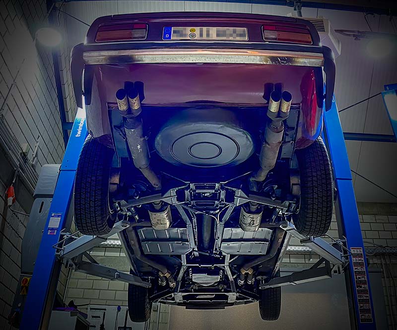 NAP Sportauspuff De Tomaso Deauville vorher