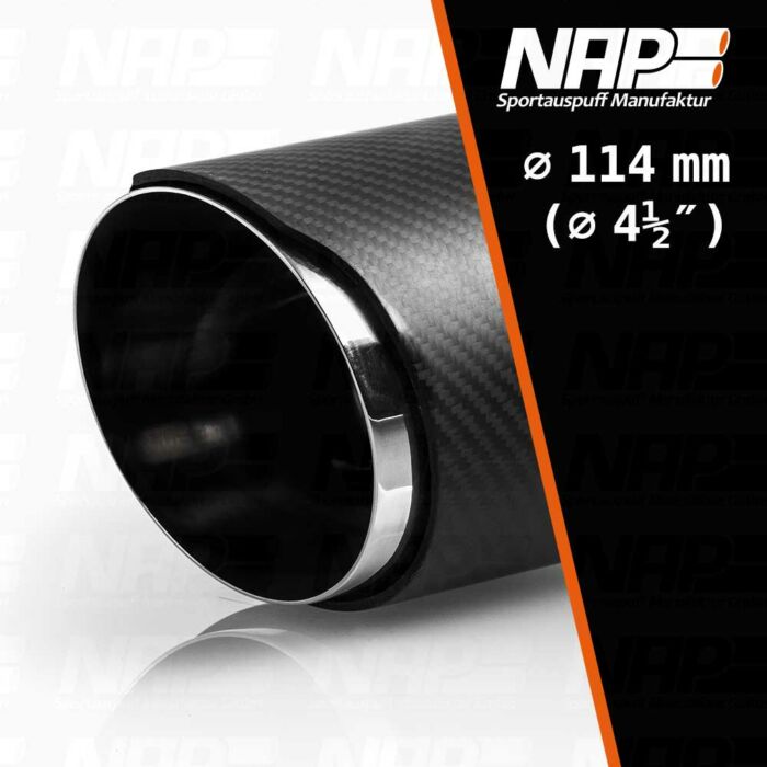 NAP Endrohr ⌀ 114 mm (4½″) Carbon-Edelstahl mit ABE