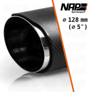 NAP Sportauspuff Endrohr Carbon1 128 mm