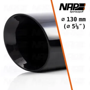 NAP Sportauspuff Endrohr black 130 mm