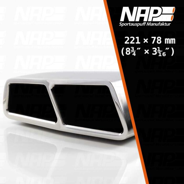NAP Endrohr 221 × 78 mm mit ABE