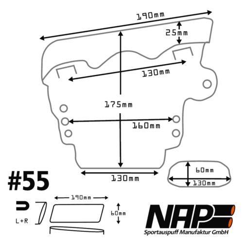 NAP Sportapuspuff Endrohr 55 D