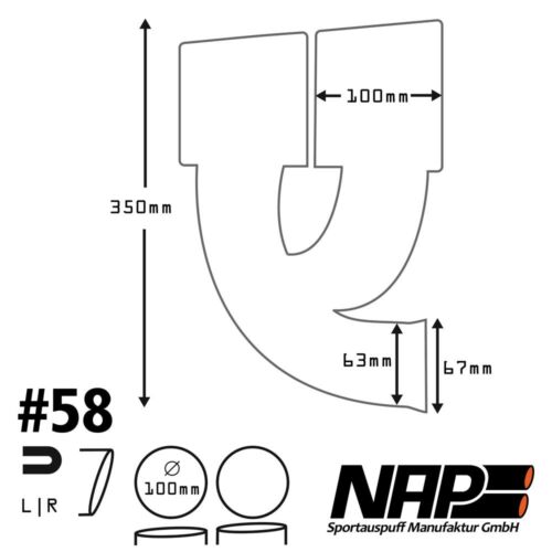 NAP Sportapuspuff Endrohr 58 D