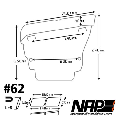 NAP Sportapuspuff Endrohr 62 D