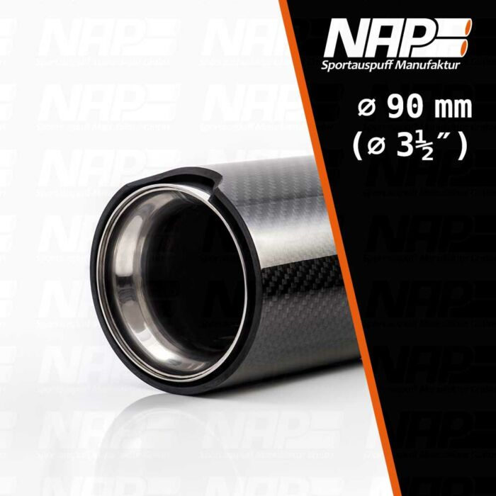 NAP Endrohr ⌀ 90 mm (3½″) Carbon-Edelstahl mit ABE