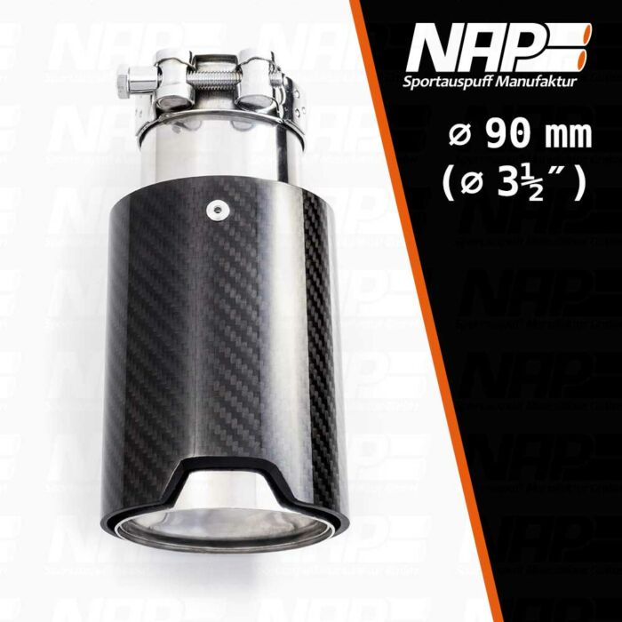 NAP Endrohr ⌀ 90 mm (3½″) Carbon-Edelstahl mit ABE – Bild 2