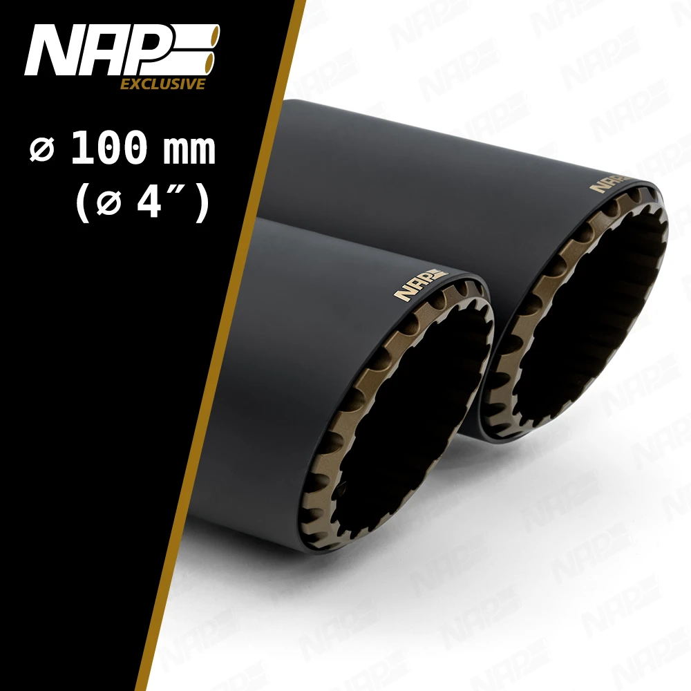 NAP Sportapuspuff Exclusive Endrohr 100mm mattschwarz alu bronze